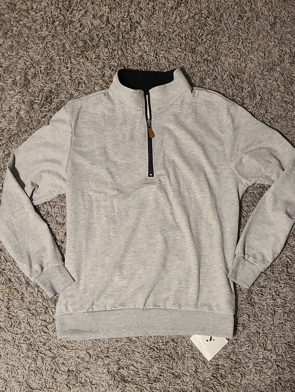 Men's Heather Gray Quarter-Zip Pullover Sweater